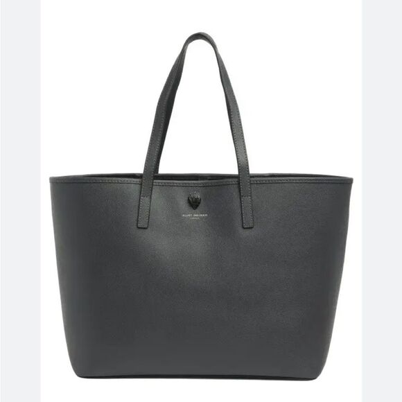 Kurt Geiger Richmond Shopper Gray Leather Tote Bag - Picture 1 of 9